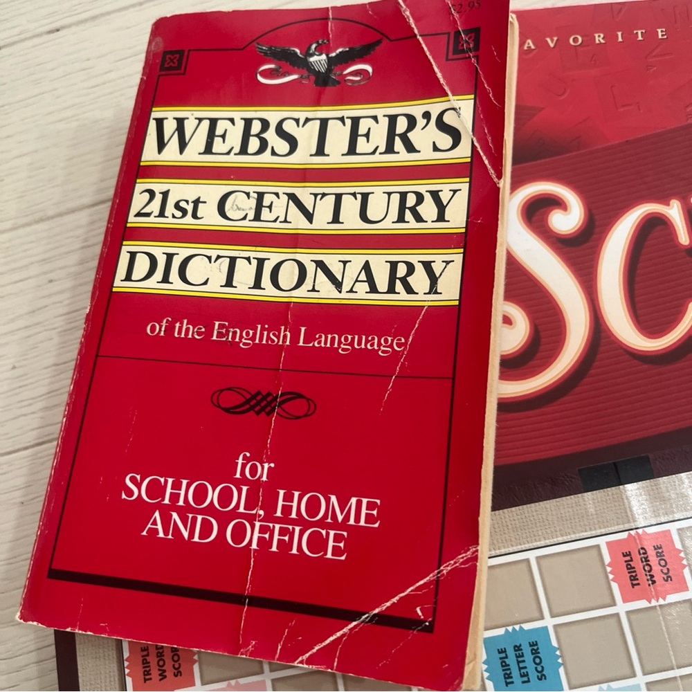 Vintage Scrabble Crossword Board Game With Tiles and Webster’s Dictionary - Picture 4 of 7